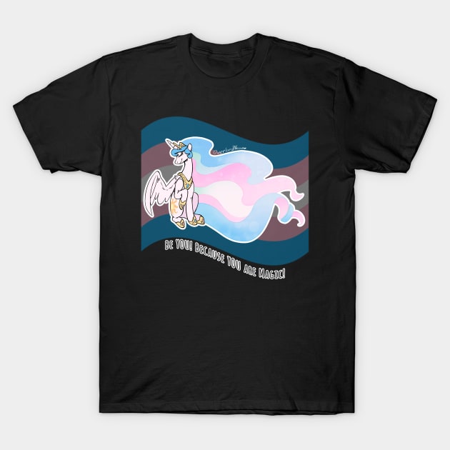 MLPRIDE Celestia / Trans T-Shirt by OverlordNeon